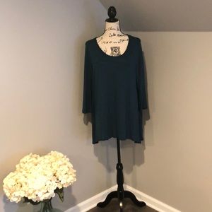 NWOT Simply Vera teal long sleeve shirt